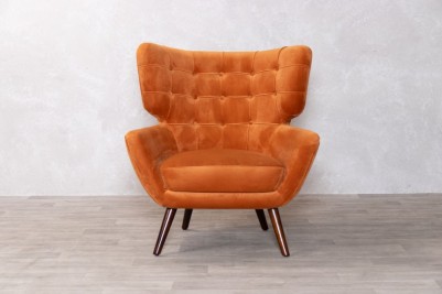 orange-velvet-accent-chair-front